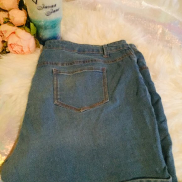 Faded Glory Baby Blue Stretch Shorts 20w - Picture 1 of 3